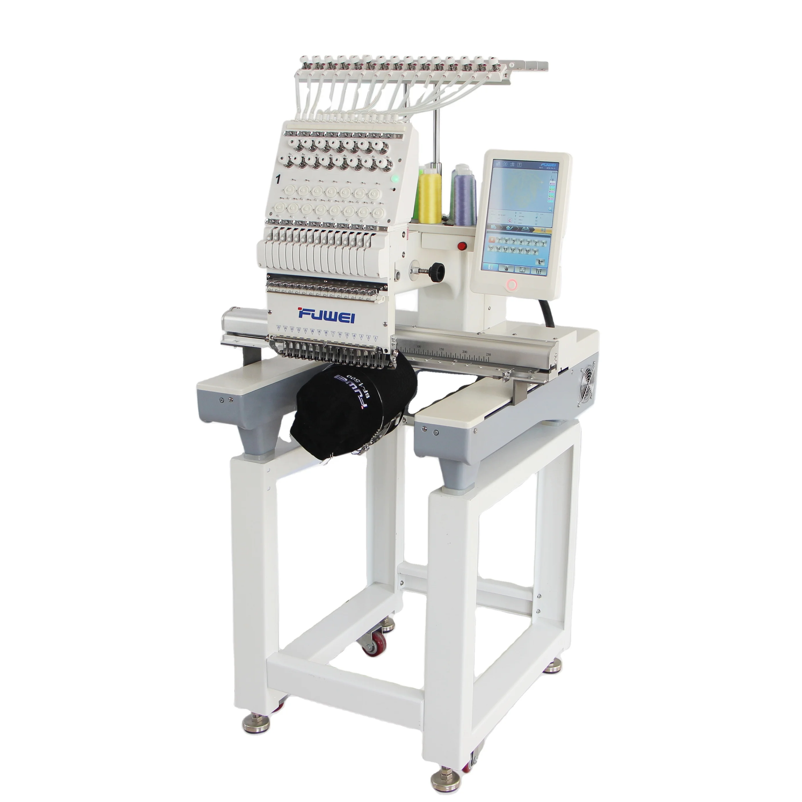 FW1501 1 head 15 needles cap embroidery machine by seashipping to DAKAR Senegal