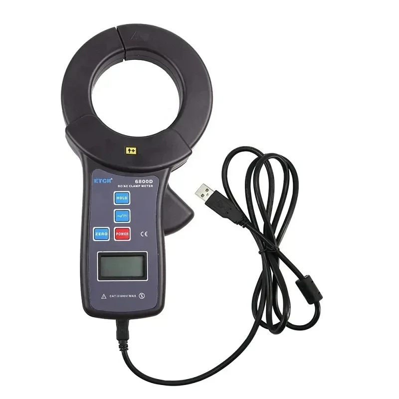 

Clamp Leakage Current Meter AC 0-2000A DC 0-1500A Data Hold For New Energy Vehicle Electric Power High-speed Railway ETCR6800D