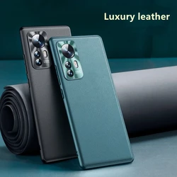For Xiaomi 12 Case Mi 12 Pro Stylish Plain Leather Cover 12X Luxury Soft TPU Bumper Shockproof For Twelve Pr O Camera Protection