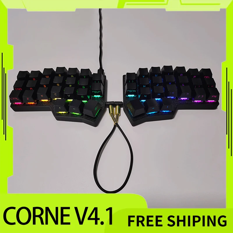

Corne Crkbd V4.1 Разделенная клавиатура Проводная RGB с возможностью горячей замены Специальная поддержка Qmk/Via Corne V4.1 Разделенная клавиатура Комплект для ПК Аксессуары Подарки