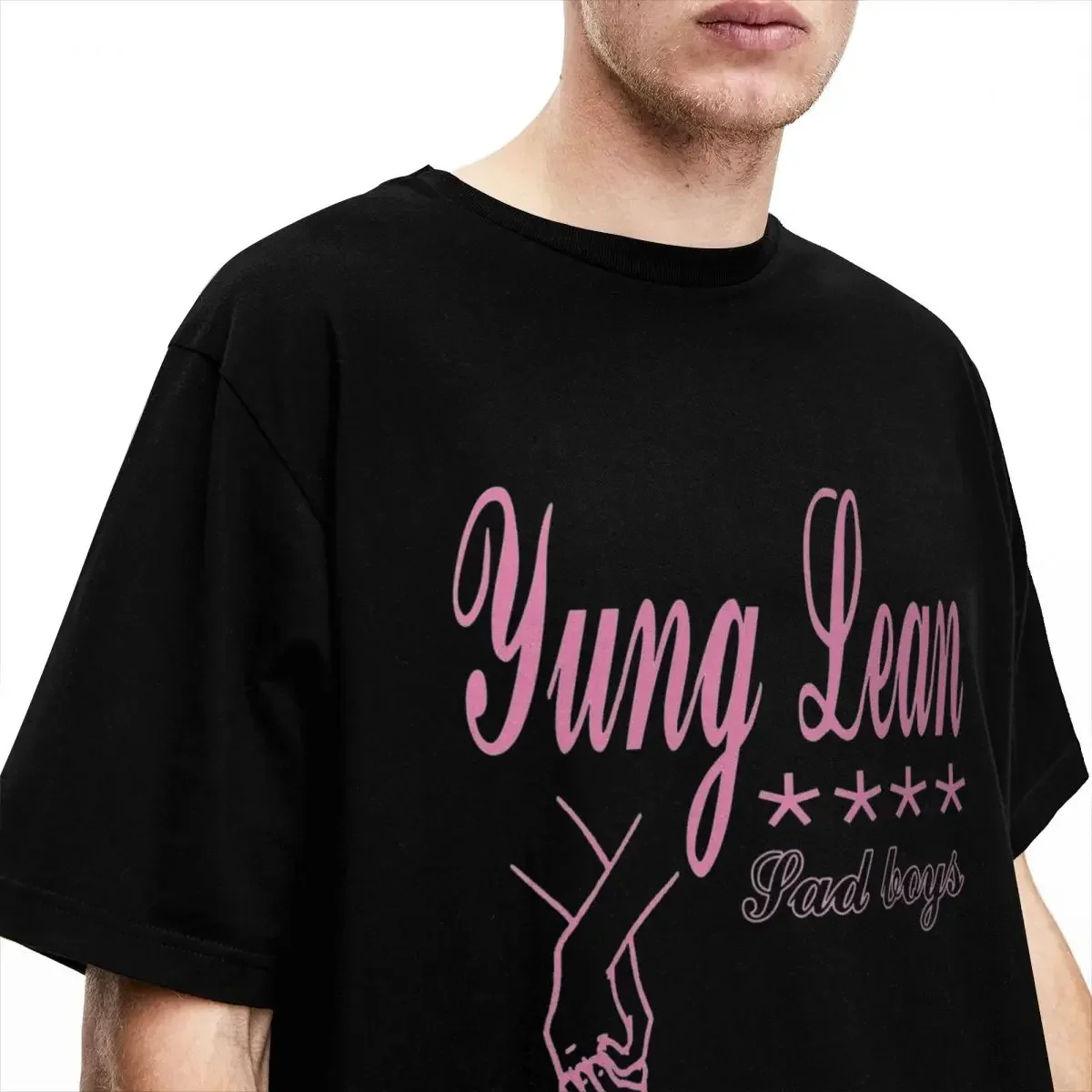 Yung Lean Sadboys Hands Pink Shirt Merch Men Women's 100% Cotton Funny Tees Short Sleeve Clothing Printed