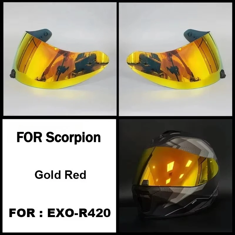 Capacete untuk SCORPION EXO-R420 Lensa Pelindung Visor Aksesori Motor Helm Full Face Anti-UV untuk Scorpion EXO-R420 Casco Moto