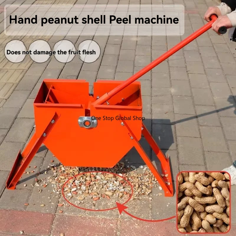 Manual Peanut Sheller Machine Hand Cranked Peanut Huller Durable Metal Peanut Peeling Tool for Home