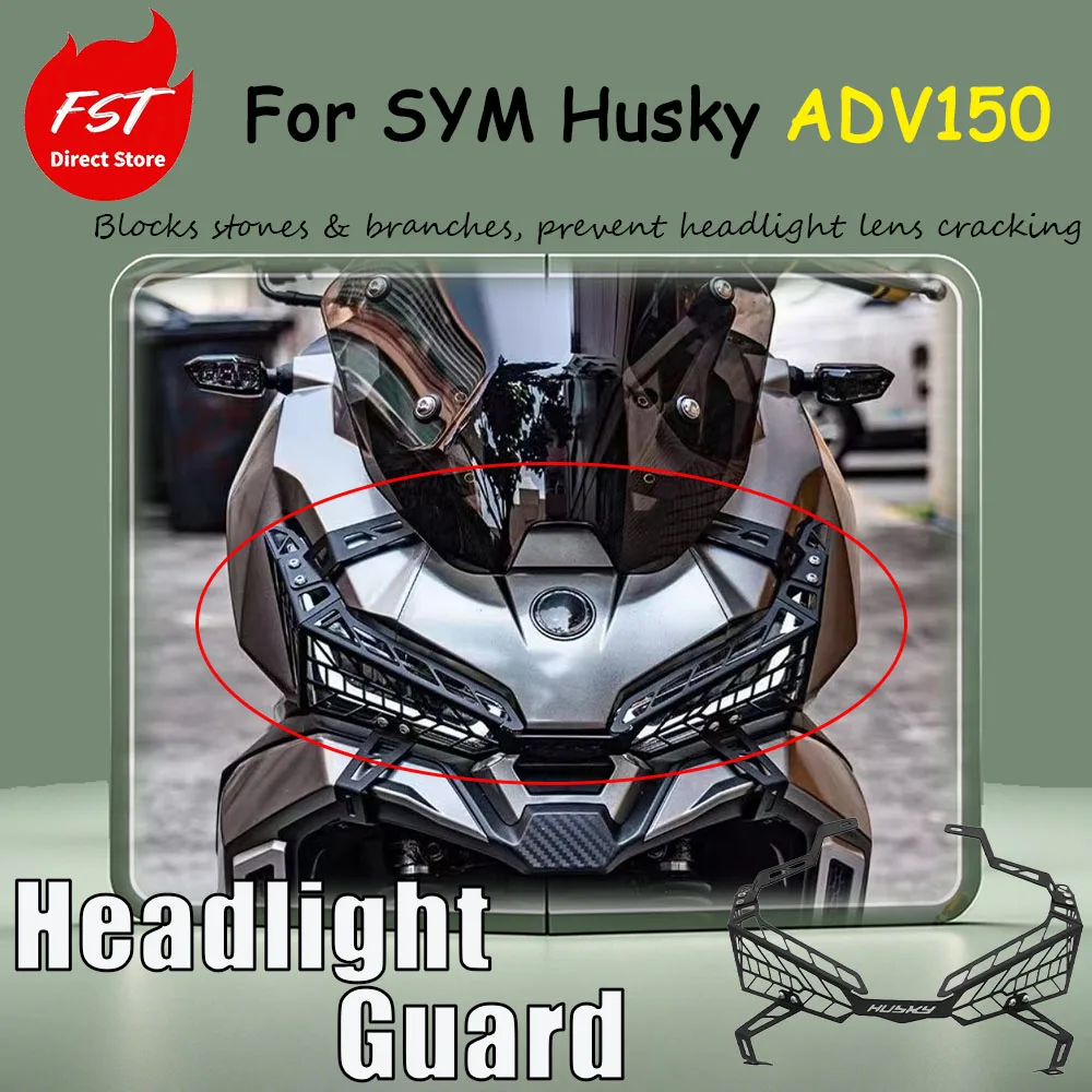 For SYM Husky ADV150 special modification accessory headlight mesh headlight cover simple installation