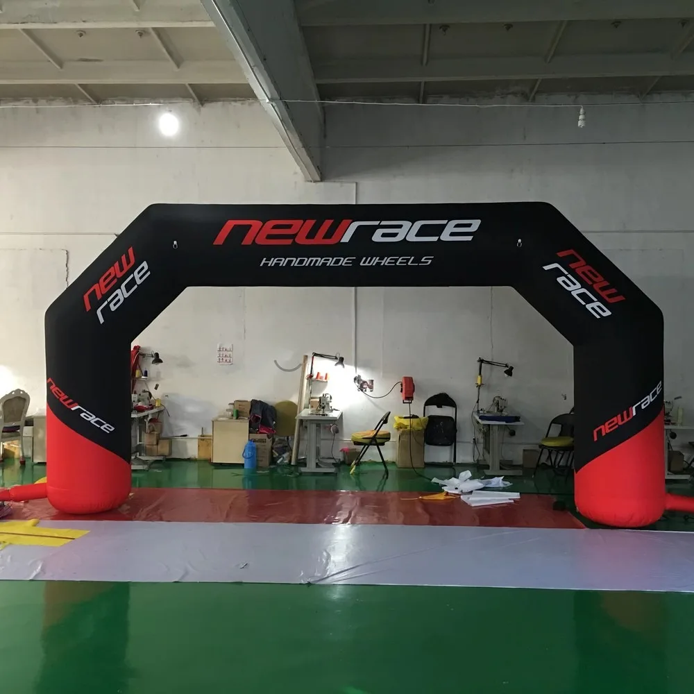 Custom Inflatable Archway Gate Airtight Oxford PVC Material Thermal Transfer Printing for Race Event Advertising