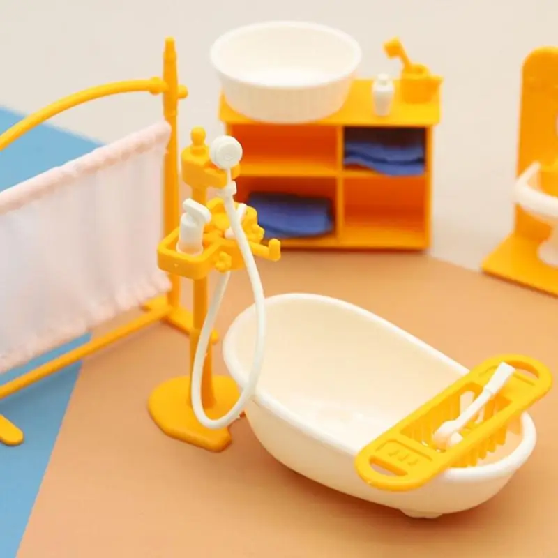 

Realistic Mini Bathroom Toy Set With Modern Design Perfect For Dollhouses Decors And Kids Pretend Play A2UB