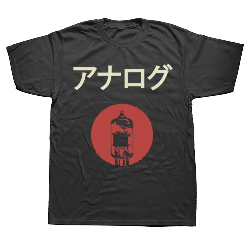 Funny Retro Japanese Analog Tube Classic Graphic Printed T-shirt Men Women Cotton Loose Casual Short Sleeve Tshirt Men's T-shirt