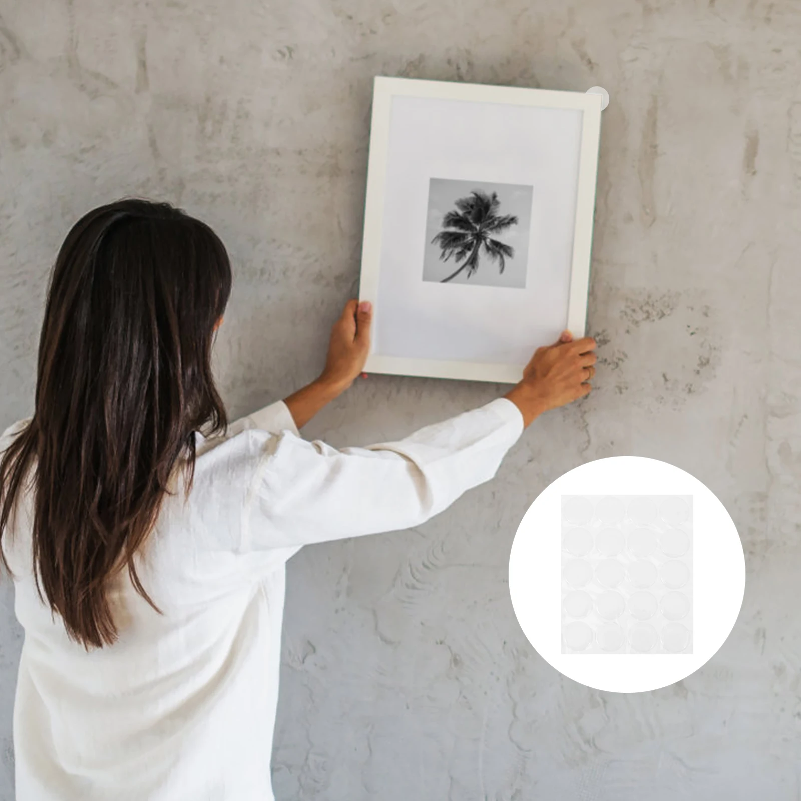 30Pcs Transparent Putty Stickers Round Gel Poster Mounts for Walls Noise Reducing Wall Protector Soft Strong No Residue Silica