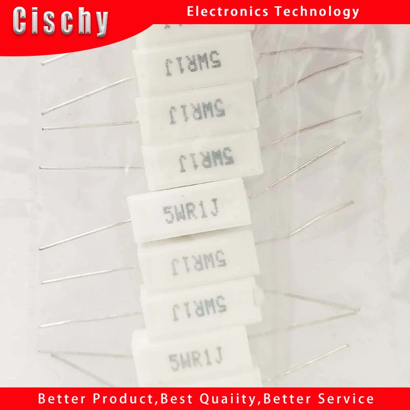 10PCS/lot rx27 5wr1j 5wR 1J 0.1R cement 0.1 ohms horizontal resistance In Stock