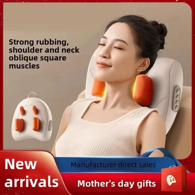 Milwaukee Trapezius Elektrisches Massagekissen, kabelloses Auto- und Heimmassagegerät, Heizung, Taille, Hals, Bein, Halswirbelsäule, Shiatsu-Kneten