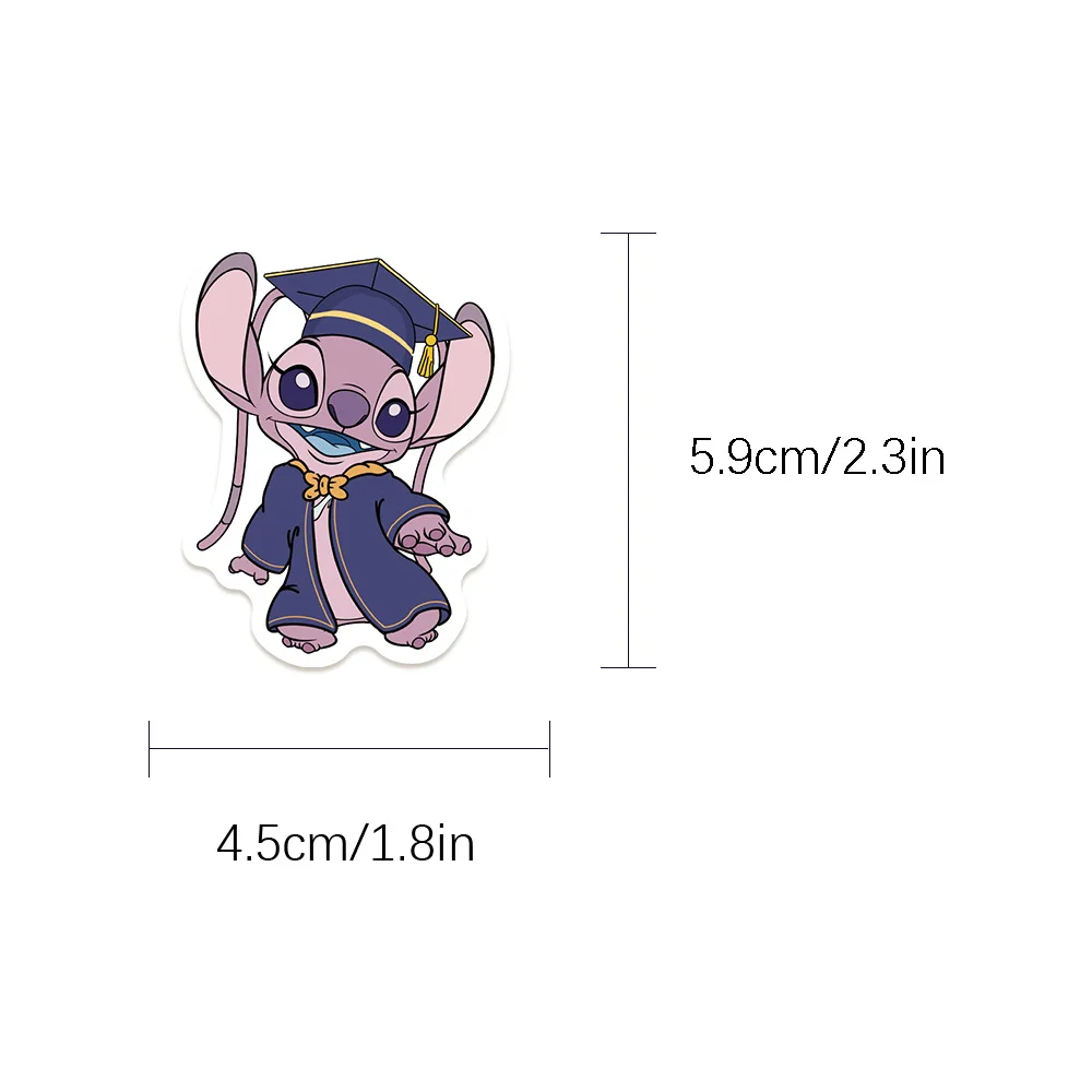 

10/30/50PCS Cartoon Disney Stitch Graduation Season Sticker DIY Phone Laptop Luggage Skateboard Graffiti Decals Fun for Kid