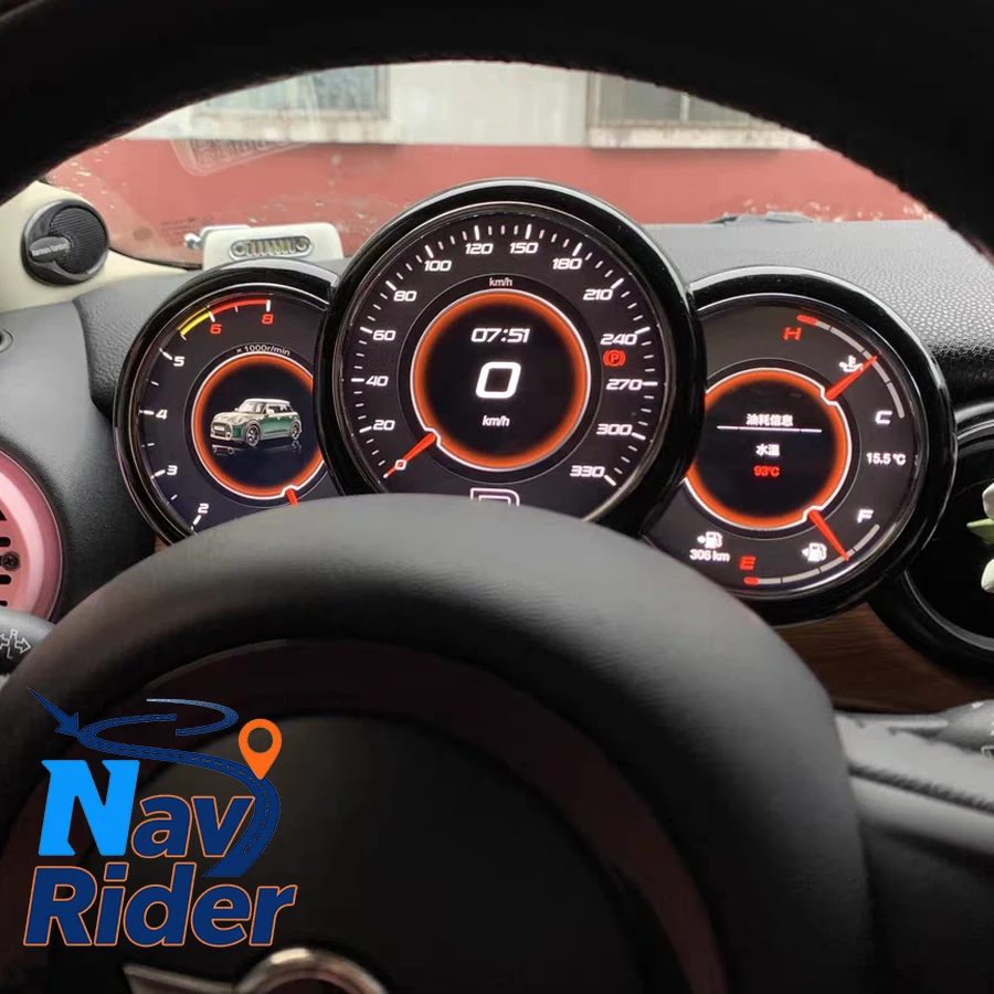 

Для Bmw Mini 2014-2023 виртуальная кабина, спидометр, панель автомобиля, ЖК-дисплей, приборная панель, кластер, обновление прибора, система Linux