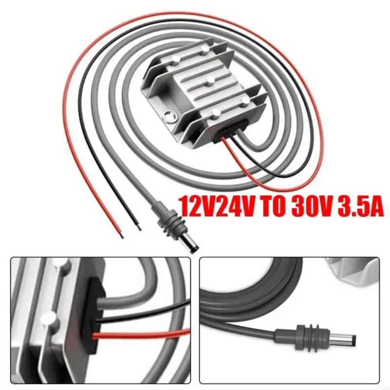 محول الطاقة U4LA مع كليب الطاقة سلك 12V/24V إلى 30 فولت 3.5A محول التعزيز