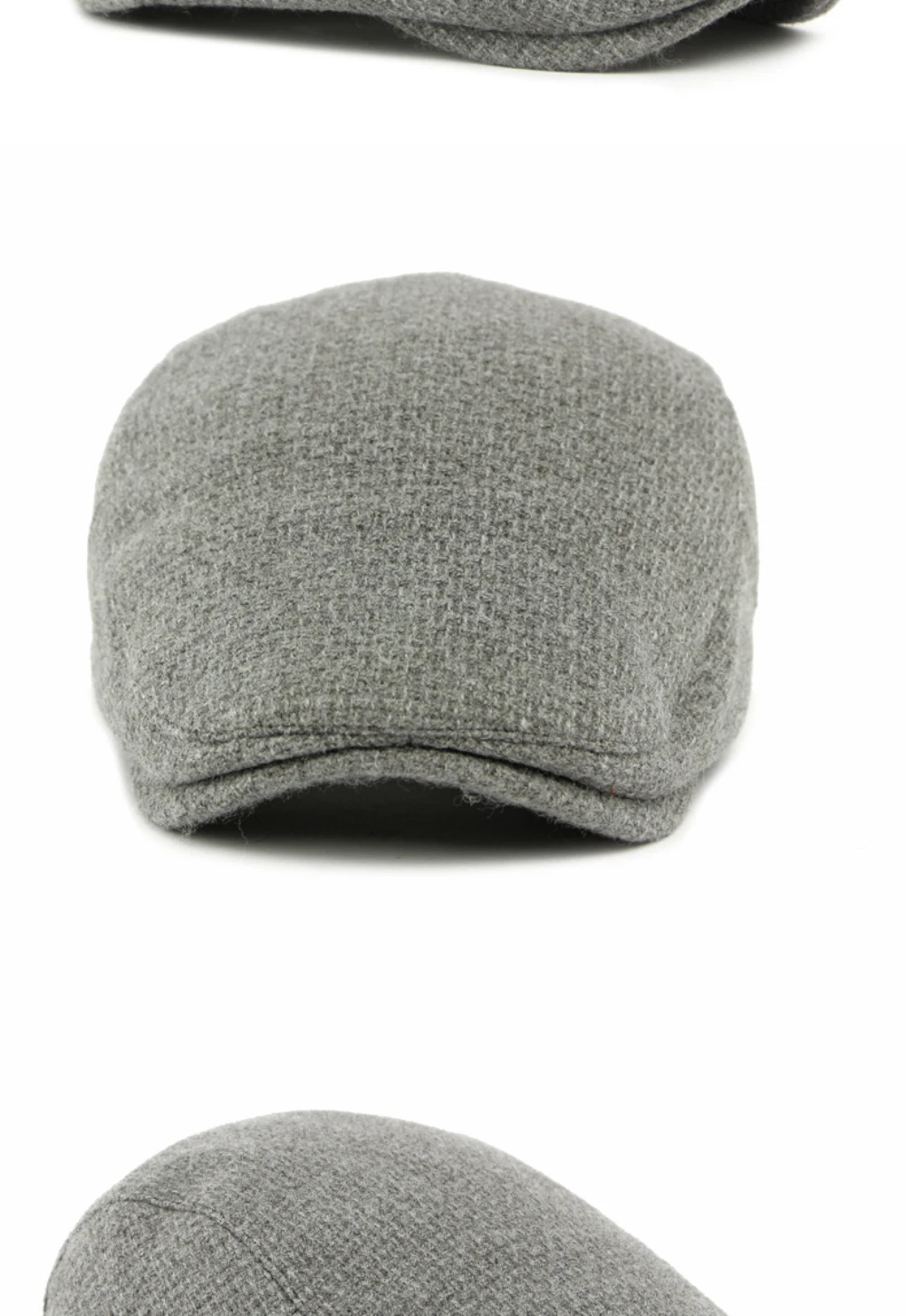 HT4887 Baskenmütze für Herren und Damen, Künstler-Baskenmütze, verstellbare Ivy-Flatcap, Unisex, Herbst-Winter, gestrickte Woll-Baskenmütze – Detail 9