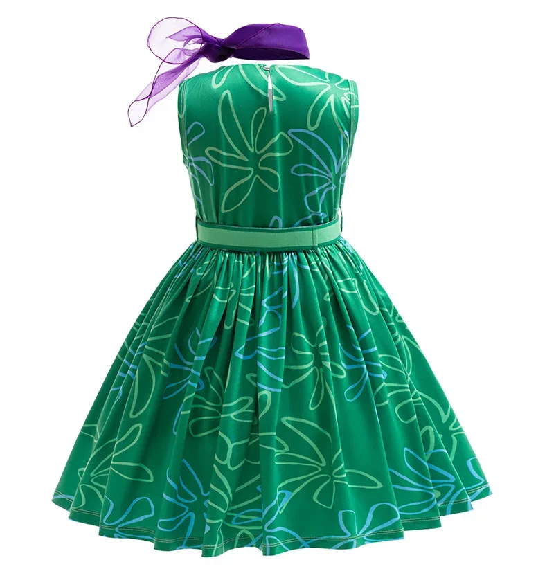 Ансамбль теннисного монитора и amusante pour fille avec jupe trapè à motif floral sans manches, ceinture, écharpe et perruque