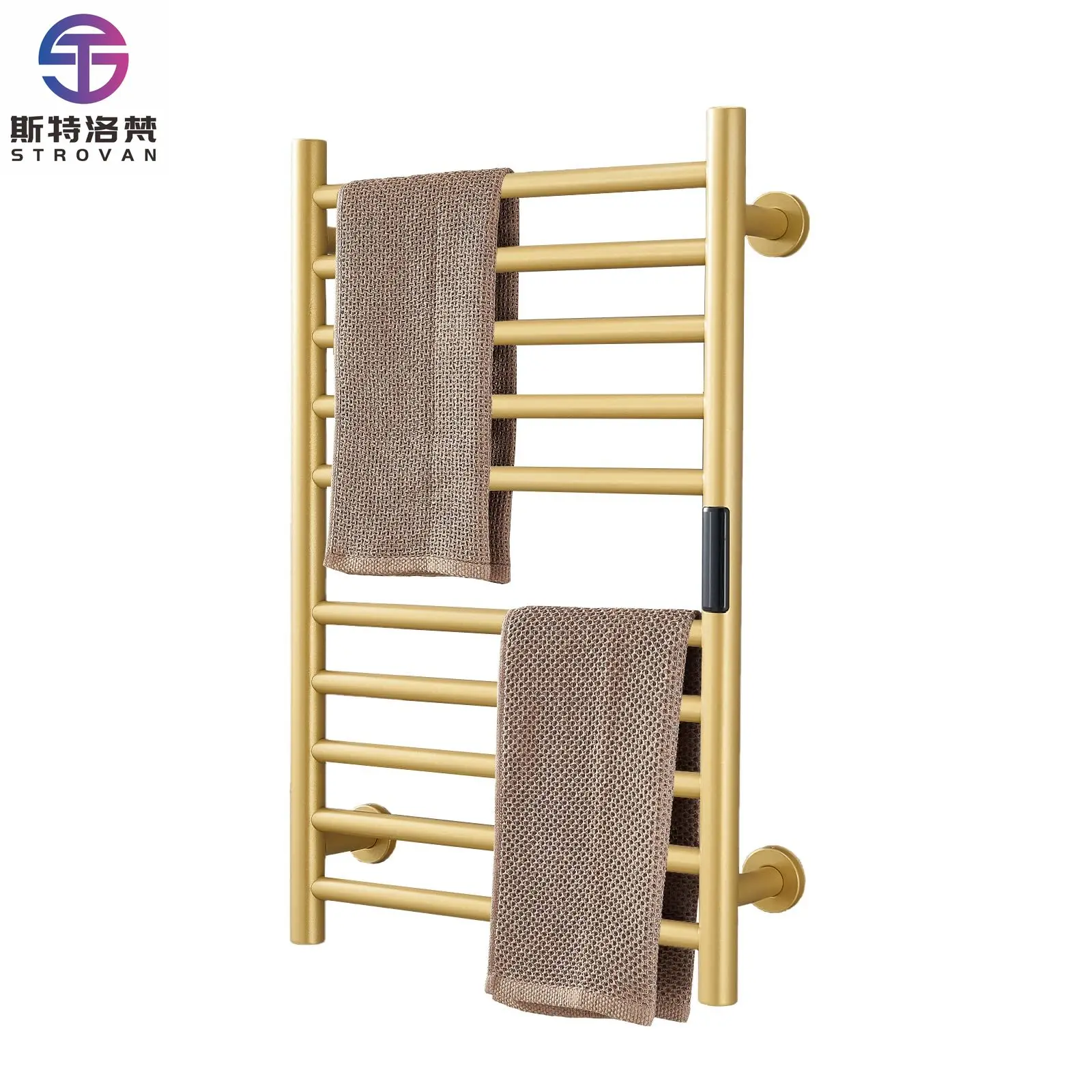 

Stainless Steel Wall-mounted Bathroom Towel Warmer with Timer & Temperature Control - Electric Towel Drying Rack for Hotels