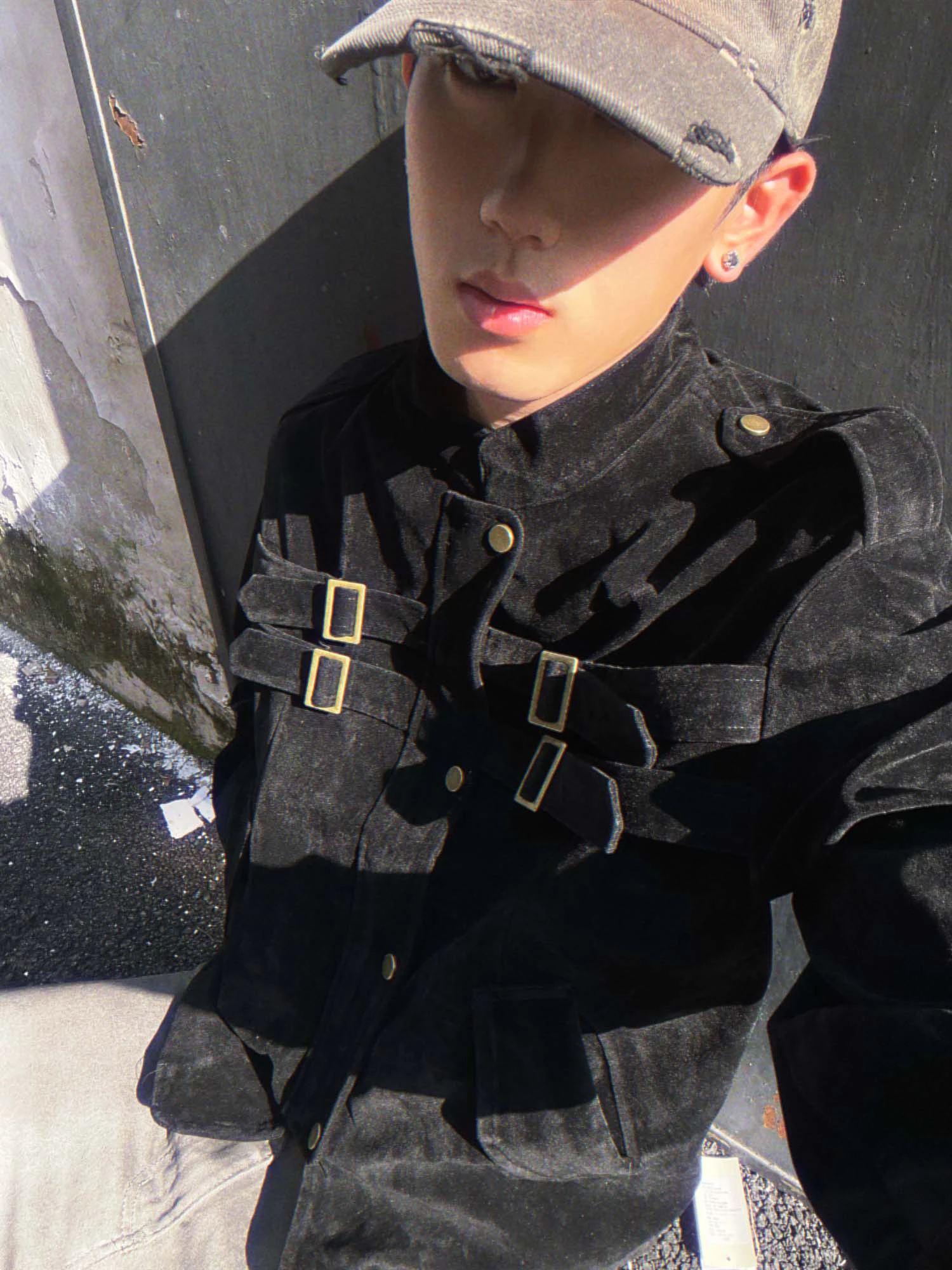 

Замшевая куртка в стиле ретро для мужчин и женщин, повседневное свободное пальто для молодежи, трендовое пальто с переплетом, повязка, верхняя одежда из полиэстера...