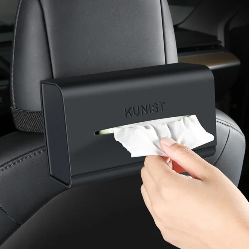 Car Big Tissue Storage Box for Tesla Model 3 Model Y Central Control Paper Holder Towel Organizer Interior Accessories Tidying