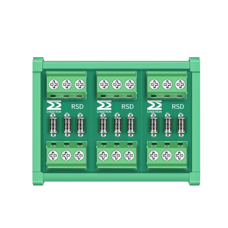 Diode Protection Terminal Block IN4007 Surge Absorption Module RSD3/6/9/15/20/56 Channels