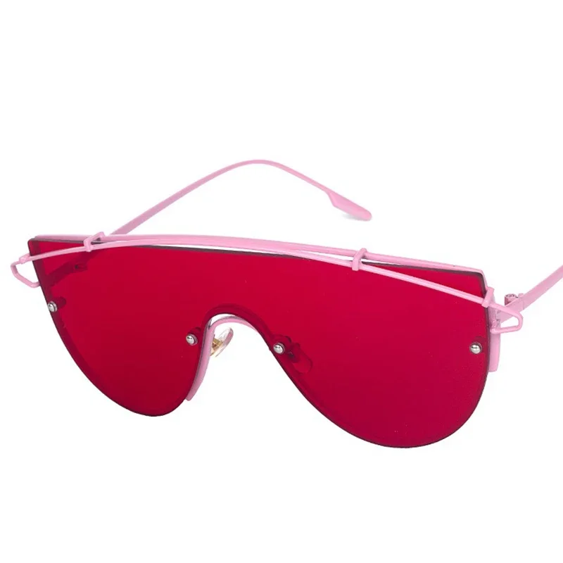 Ovesized Sunglasses for women and men Fashion Extra Big Eye wear for sale with case in High Quality Designer Glasses Red Pink