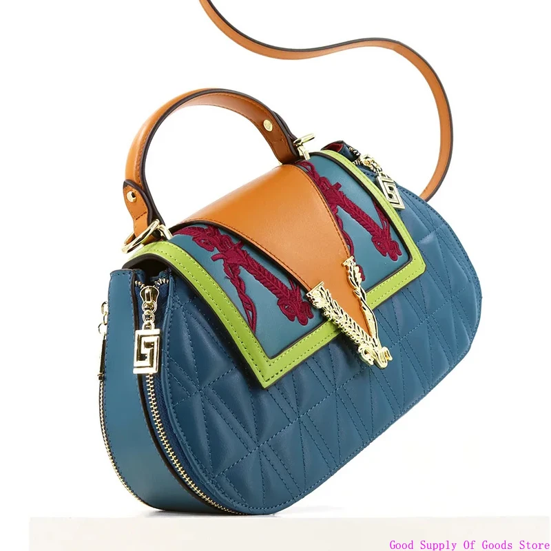 Luxus V Damen Leder Handtasche frauen Tasche Weibliche Schulter Tasche Diamanten Umhängetasche Luxus Handtaschen Frauen Stickerei Taschen