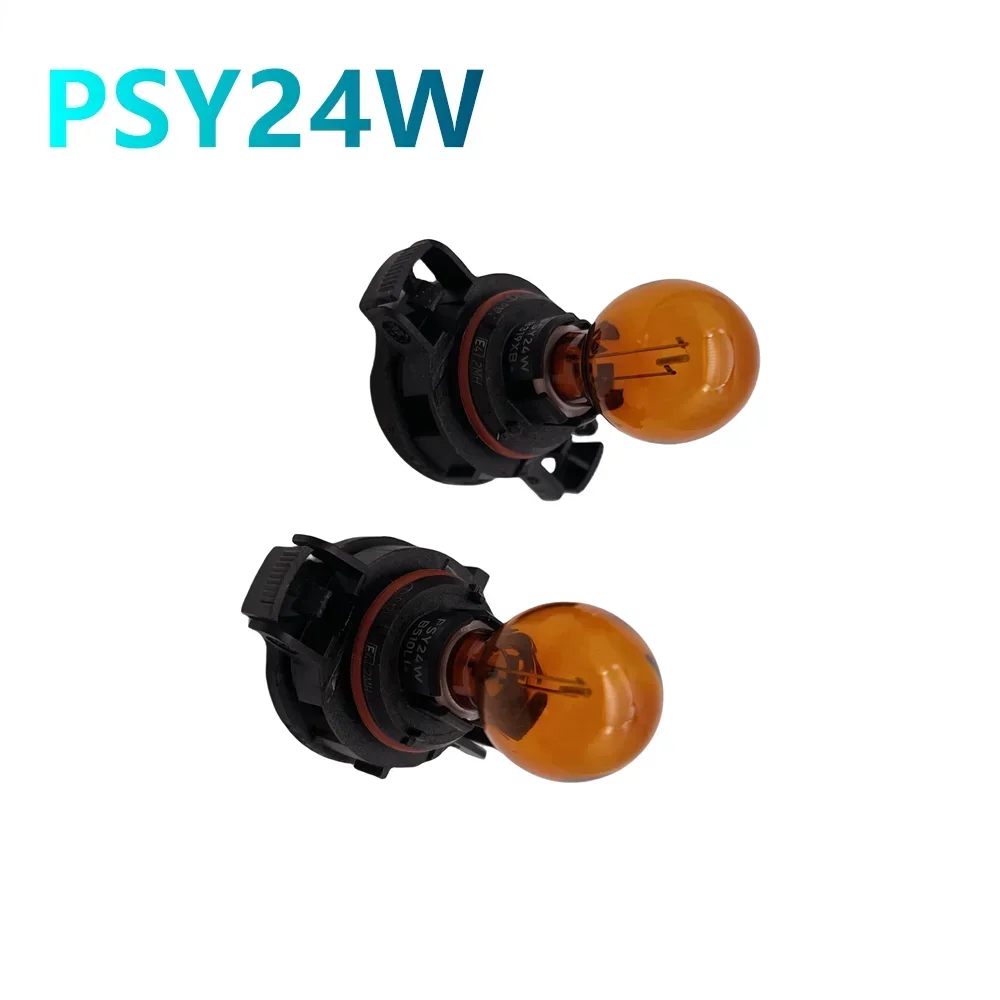 2PCS Original PG20-4 PSY24W 12V 24W Halogen Lamp For VW Golf Passat BMW Audi CAR Front Turn Signal Lights Amber No Error