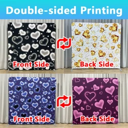 Aluminium Square Backdrop Stand, Double Sided Printing for Birthday Parties, Baby Showers, Weddings, Photo Booths, 8x8ft.