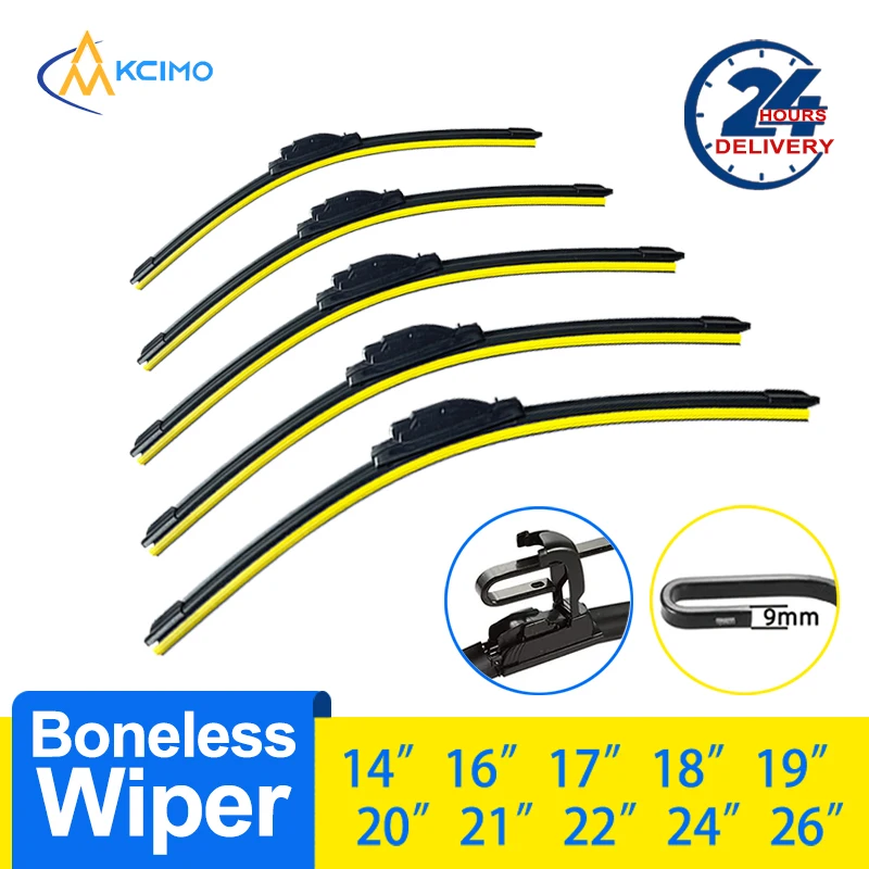 

Car Windshield Wiper Blade Hook Universal Boneless Silent Wiper Refill Car Accessories 14" 16" 17" 18" 19" 20" 21" 22" 24" 26"