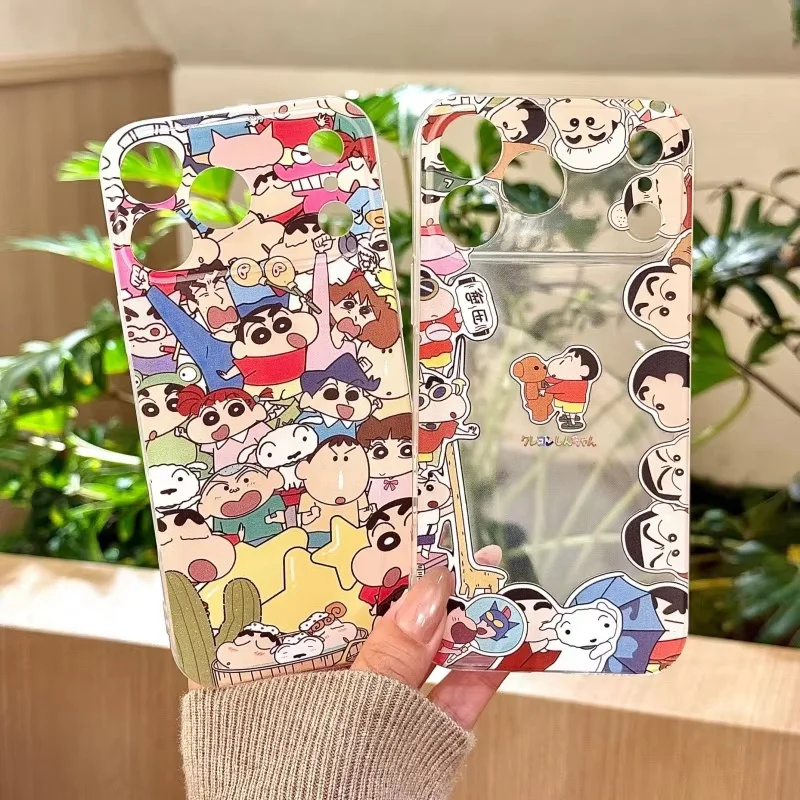 Cartoon Cute Crayon Shin-cha General Mobilization Phone Case For Samsung Galaxy S22 S23 S24 S25 S26 Ultra Note 10 20 Plus Cover