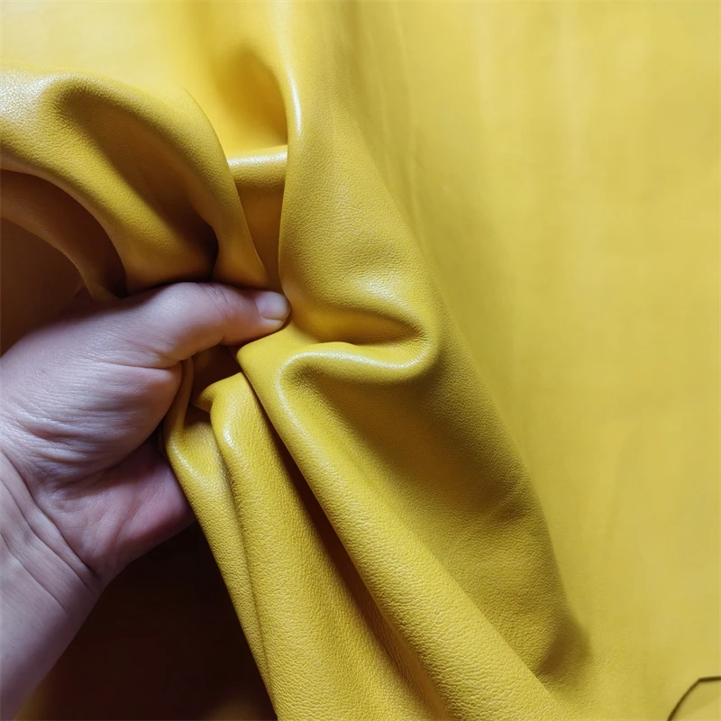 1/1.1mm Yellow Sheepskin. First Layer Leather. Real Leather Fabric. Handmade DIY For Shoes. Bag. Whole Sheepskin