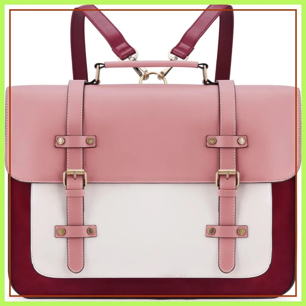 Vegan Leather Messenger Bag for Women, Fashion Laptop Computer Satchel, Professional Briefcase