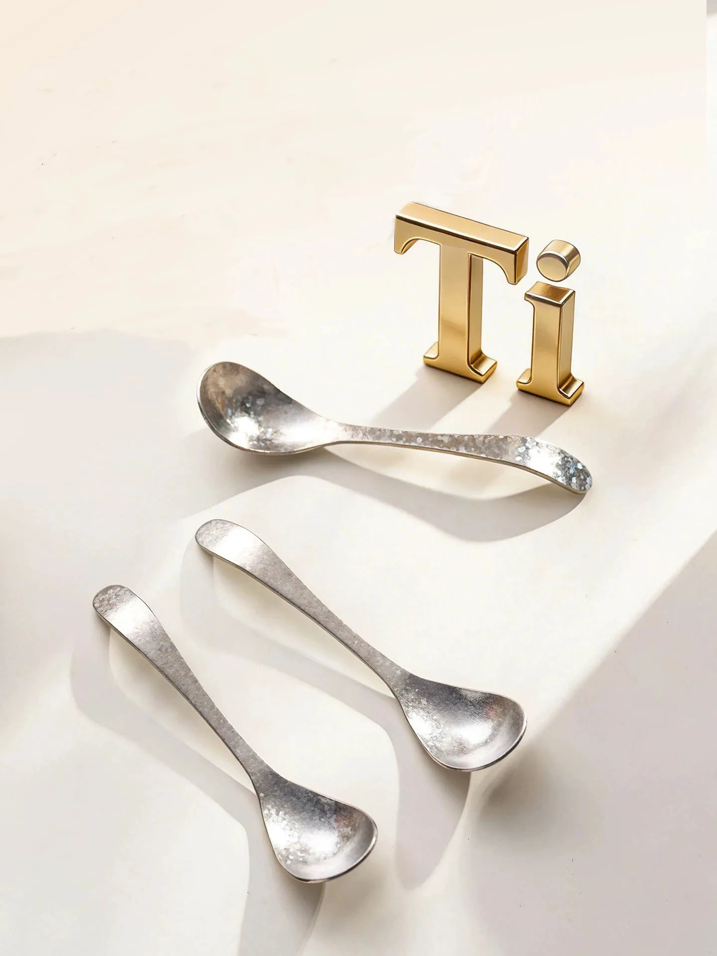 

Mini Pure Titanium Soup Spoon set 4.53 inch coffee Spoon set lightweight DurableTableware Kitchen Utensils for Camping, Home