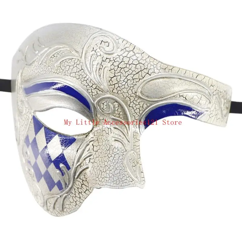 หน้ากากมาร์ดิกราส์ หน้ากากมาสเคอเรด หน้ากากปาร์ตี้เวนิส หน้ากากครึ่งหน้าสำหรับเทศกาลคาร์นิวัล