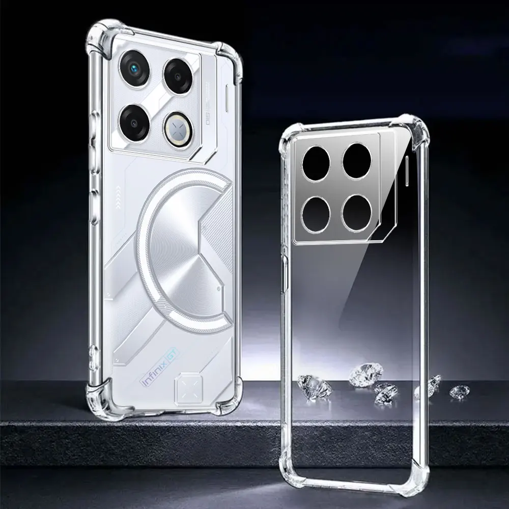 Phone Case For Infinix GT 20 Pro 5G Shockproof Case For Infinix GT20 Pro 5G Transparent Soft Silicone Clear Cover Protect Fundas