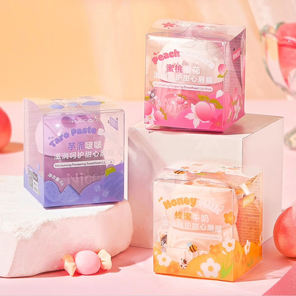 Sweetheart Mushroom Small Honeypot Lip Mask Lip Balm,  Hydration, Anti-chapped Lip Gloss