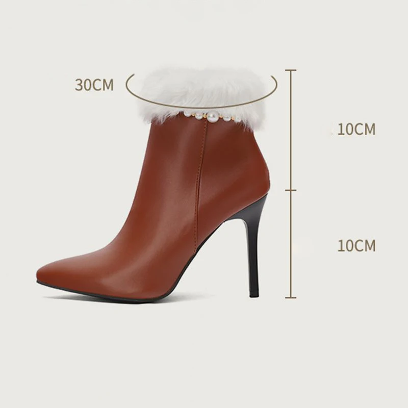 SIMLOVEYO Wedding Women's Short Boots Pointed Toe 10cm Thin Heels Zipper FallWinter Bota Plus Sizes 42-44 Dating Bota Yellow