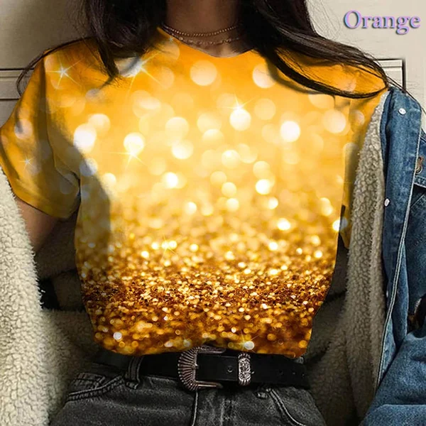 

Women's Blouse Y2k Color Pattern 3d Print T-shirt Women/men Casual Round Neck T-shirt Tops