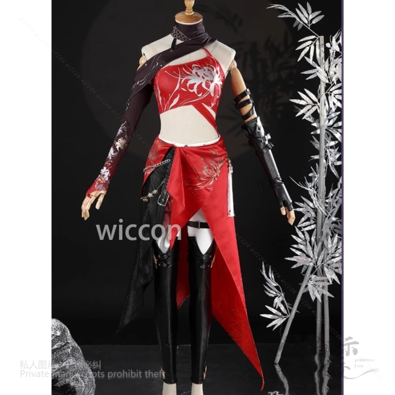 Anime Game Naraka: Cosplay Bladepoint Cos Justina Gu Costume Uniform Chinese Style Dress Full Set Hallowen Party Play Role 2XL