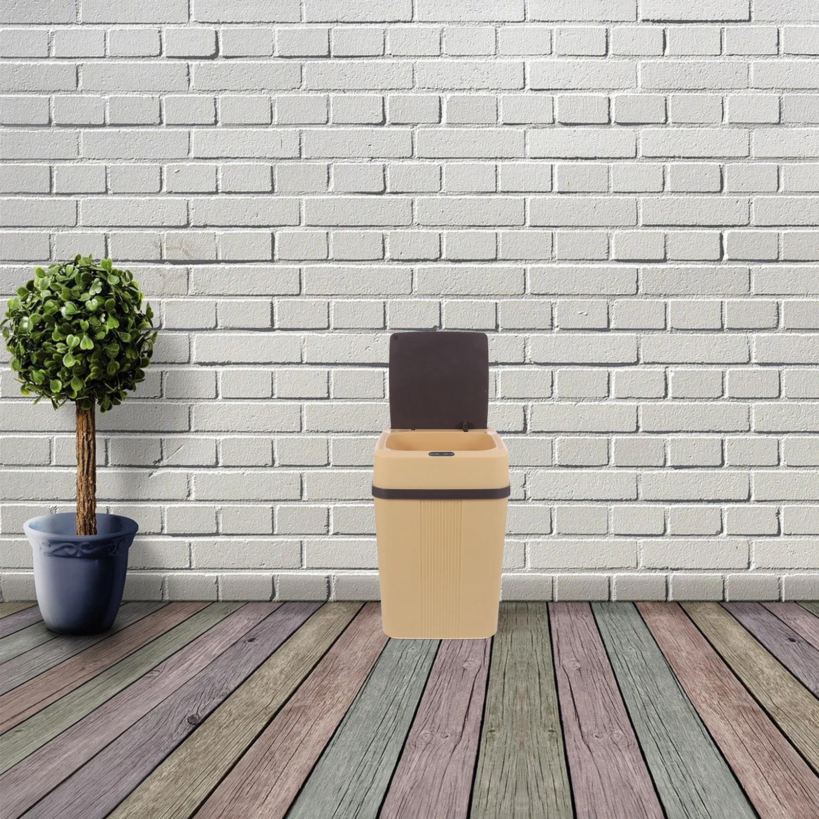 

Automatic Smart Trash Can Inductive Garbage Bin Touchless Sensor Dustbin Silent Function Large Capacity For Use