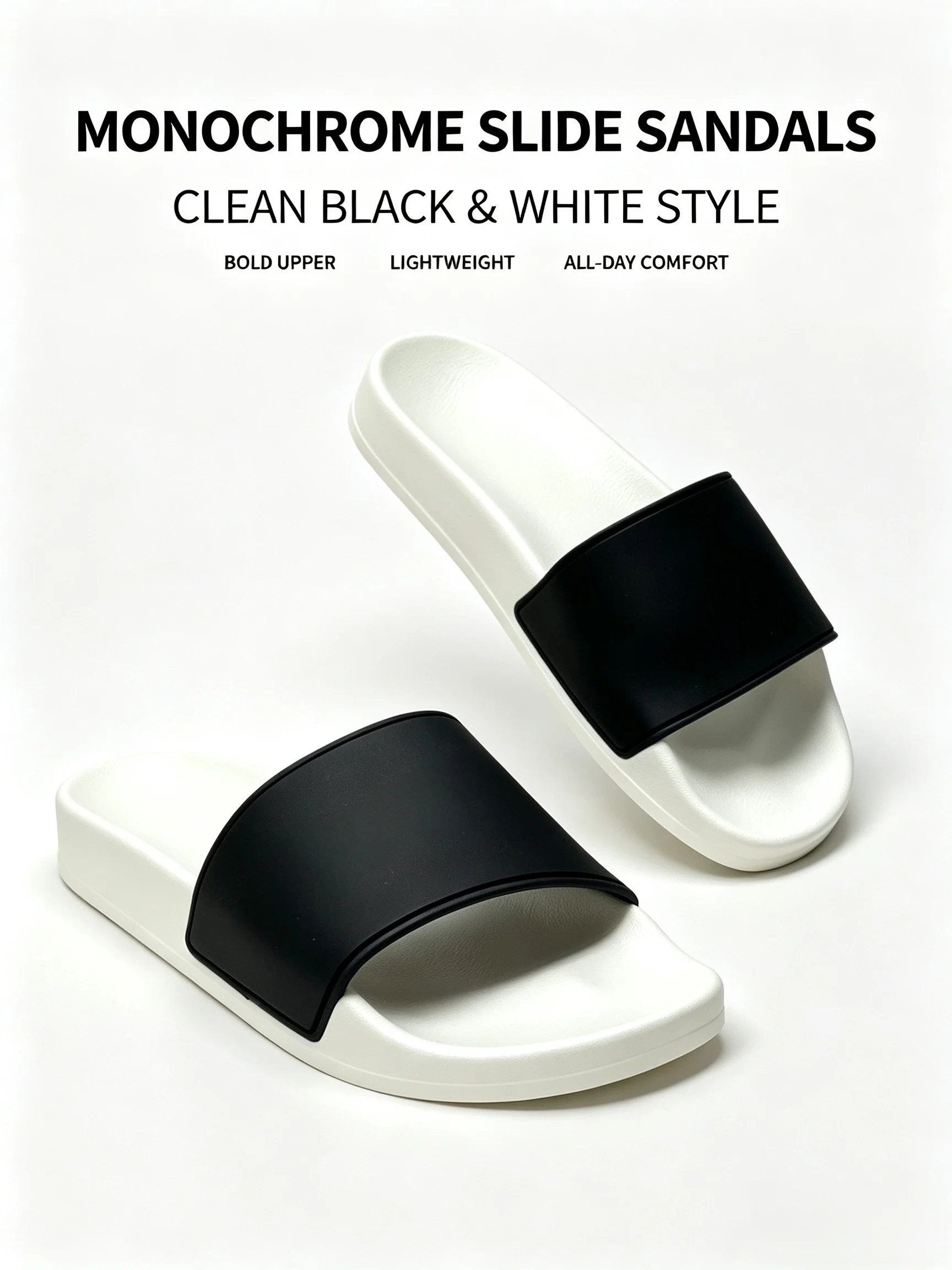 Brand on sale Stylish Letter-Print Slides Versatile Summer Beach Sandals UnisexLightweight Non-Slip, Suitable for Outdoor Wear