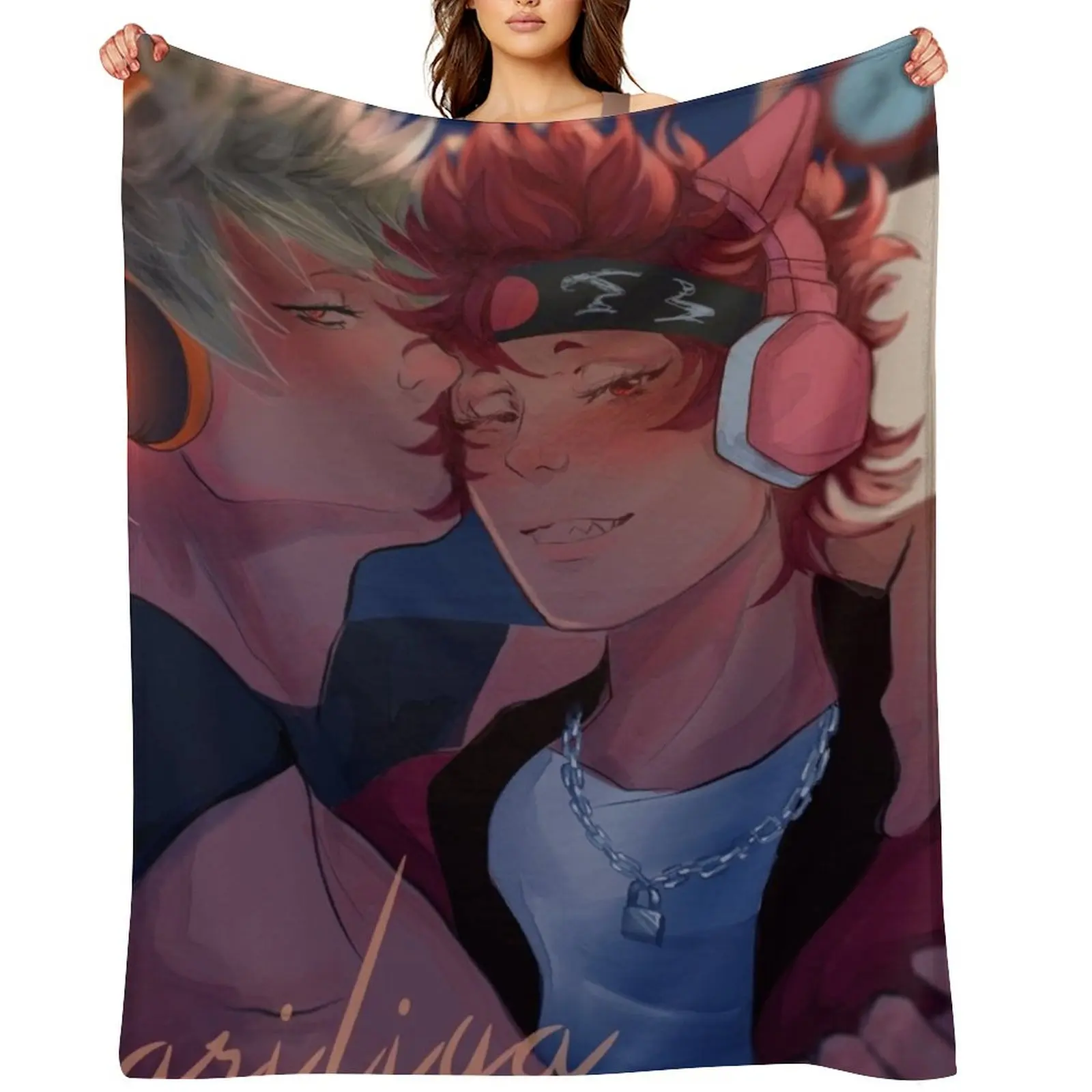 

streamers _ kiribaku Throw Blanket Cute Polar Multi-Purpose Decoratives Blankets