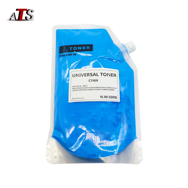 MX51 Toner for Sharp MX-4110N 4111 4112 4140 4141 5110 5111 5140 5141 MX 4128 4148 5128 5148 Color Refill Toner Powder 500g/bag