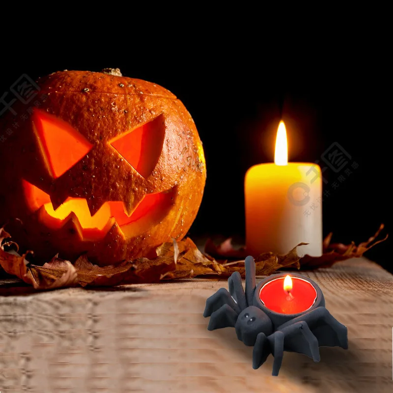 Kerze Kerzenhalter Silikonform 3D Spinne Halloween Kerzenhalter Form Gothic Spinne Dekor Kerzenhalter Form Kerze Glasform