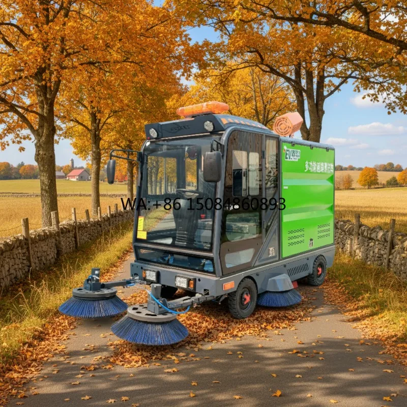 Leaf SweeperBattery Powered Electric Street Sweeper Heavy Duty Leaf Suction Dust Removal Road Cleaning Machinegardeninggiardinag