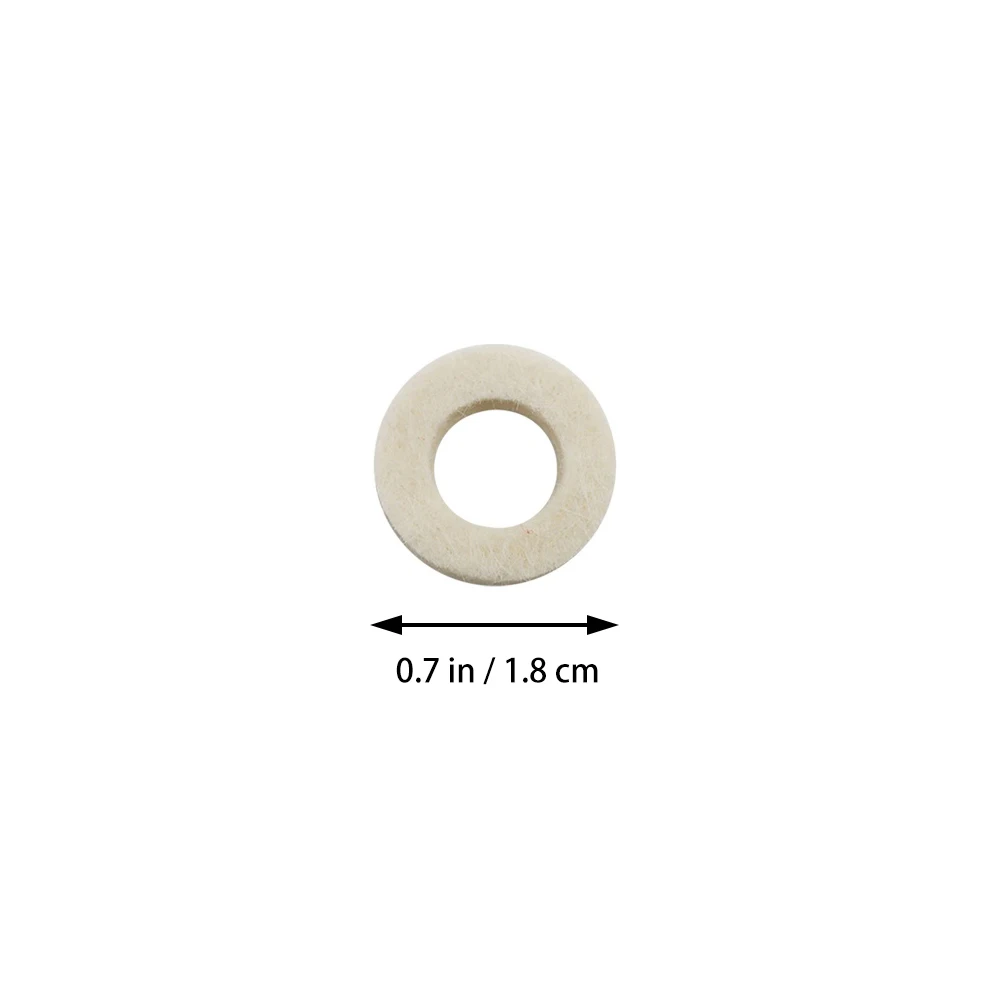 

10 Pcs Wool Pad Trumpet Felt Washer Musical Instrument Trumpets Accessory Cushion White Mat