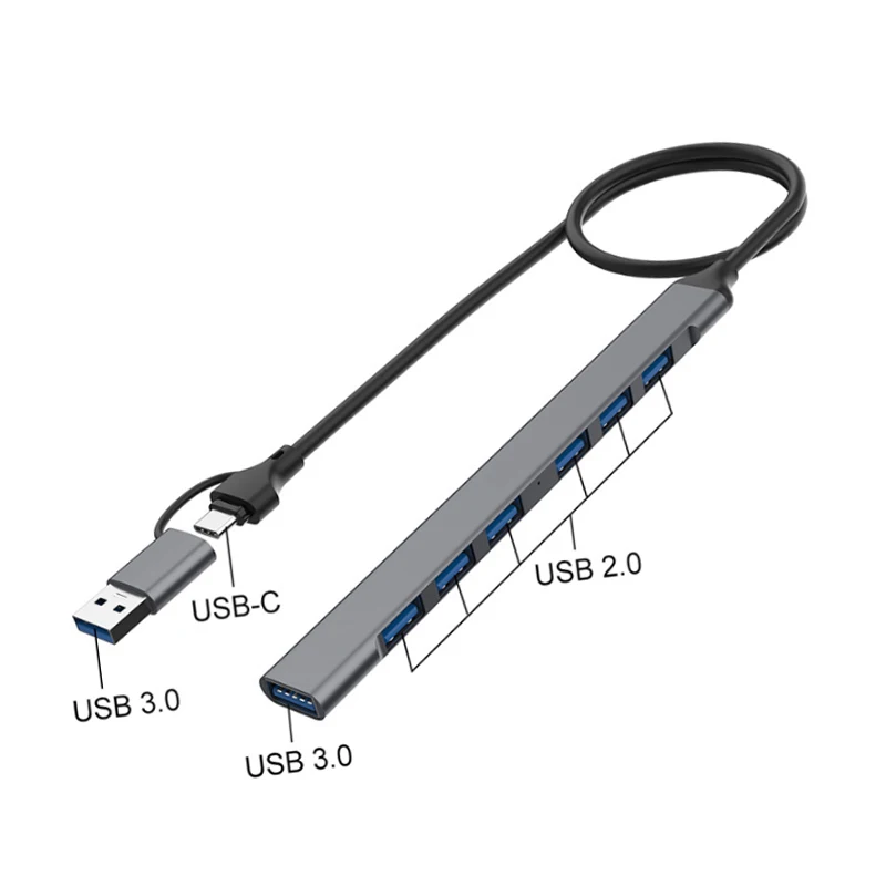 محول مقسم موسع متعدد الوظائف لمحور الألعاب ، محطة إرساء ، محول من النوع C ، USB من النوع C