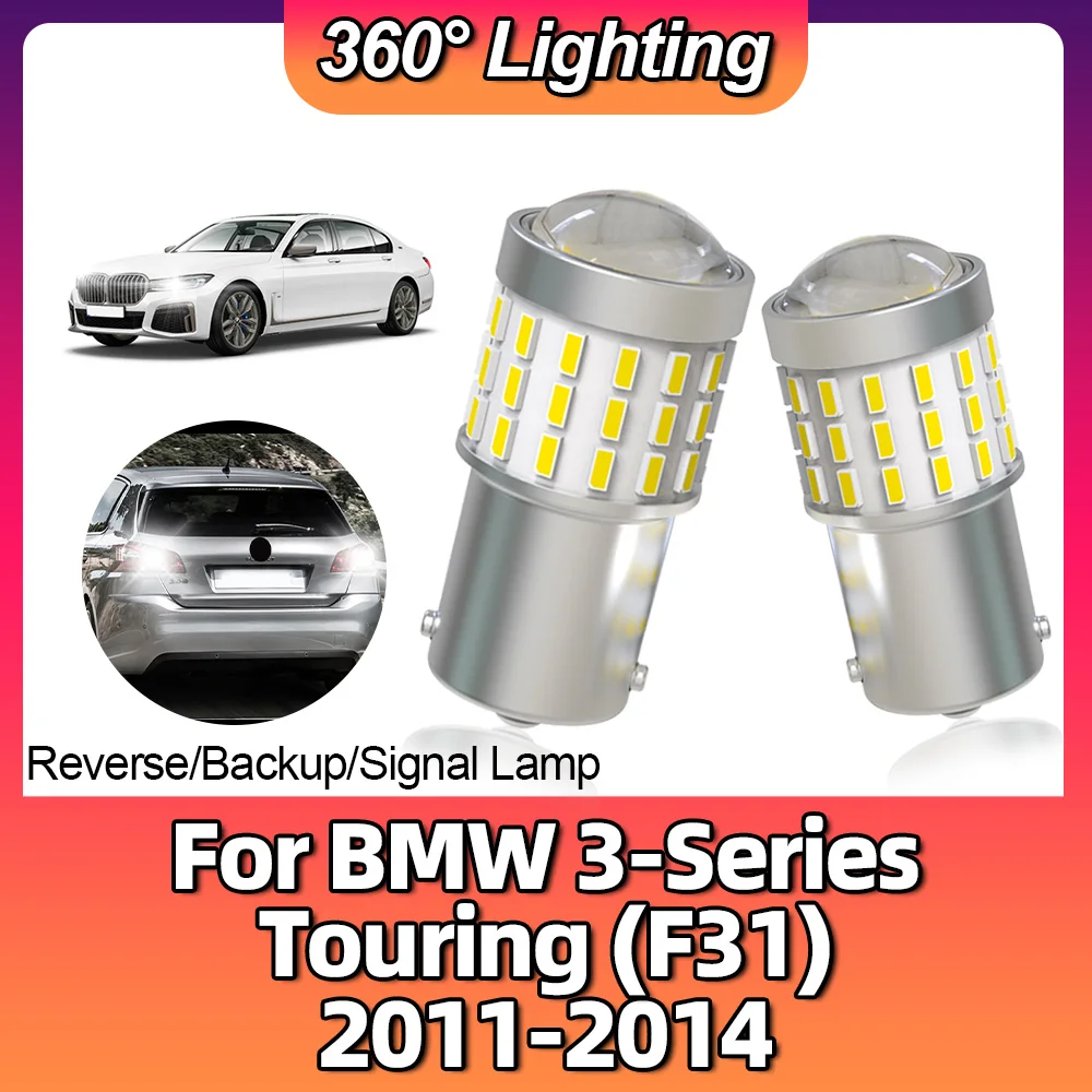 2PCS 6000K P21W BA15S 1156 Trun Luce di segnalazione Lampadina a LED Auto Lampada di retromarcia per BMW Serie 3 Touring (F31) 2011 2012 2013 2014