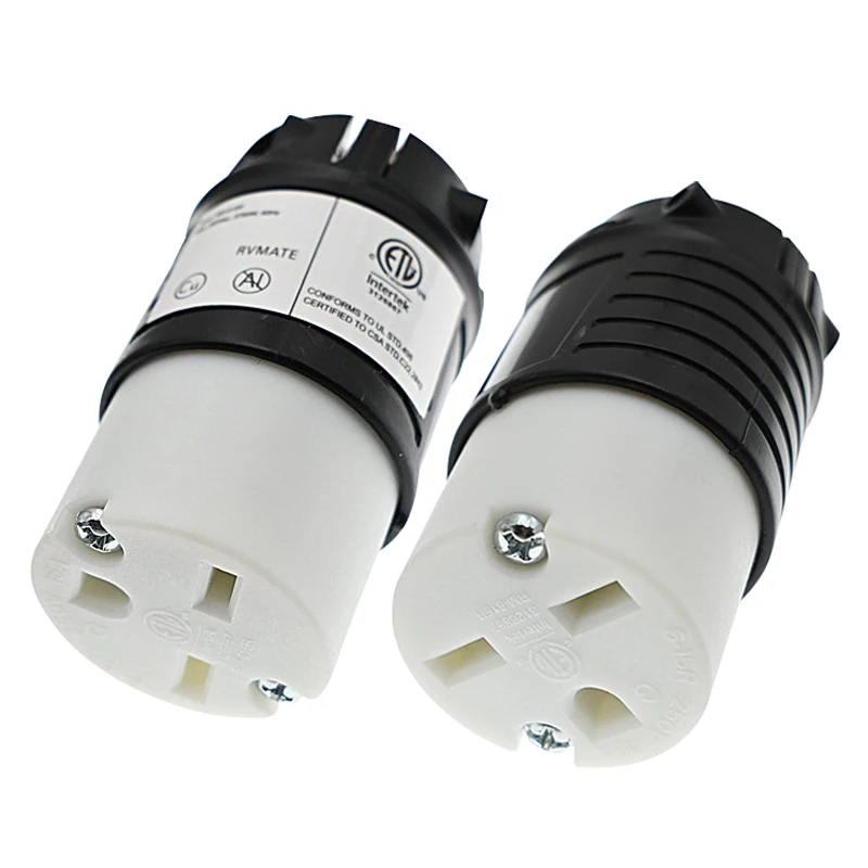 American industrial connector American Nema 6-15R female socket wiring straight head self-wiring connector power cord 15A/250V