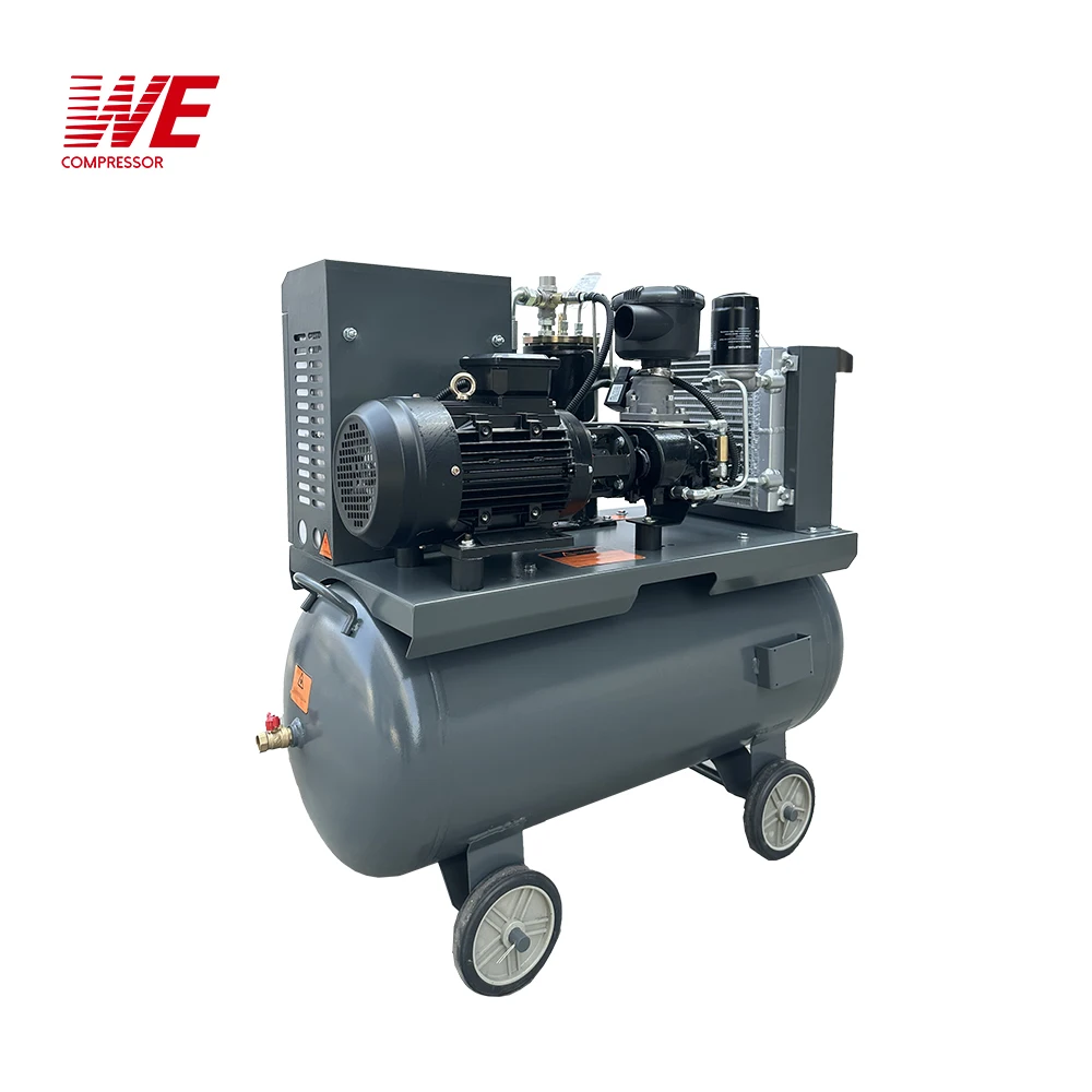

Hot Selling High Quality 2.2KW 3Hp 220V 50HZ Single Phase Low Noise Energy Saving Small Screw Air Compressor With Air Tank