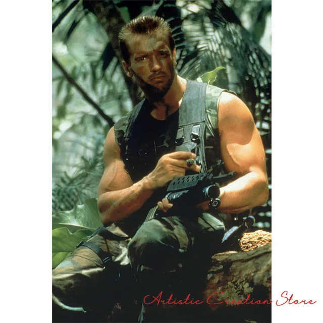 The Predator Horror Movie Arnold Schwarzenegger Monster, Print Art Canvas Poster,Living Room Decor, Home Wall Picture